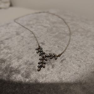 Sterling silver woodland branch necklace